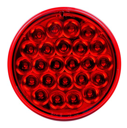 4" Round LED Strobe Red LEDW4000-24R