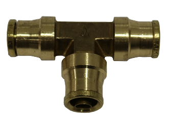 Brass Push Lock Union Tee 5/32 PL1364-25 177.13B6425