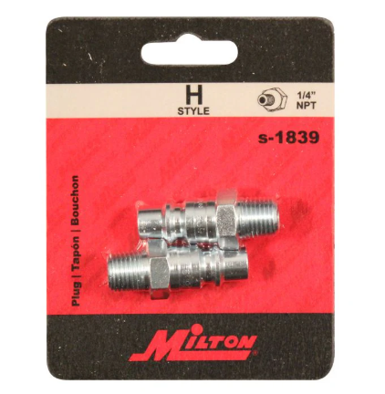Milton H Style Plugs 1/4 NPT S-1839
