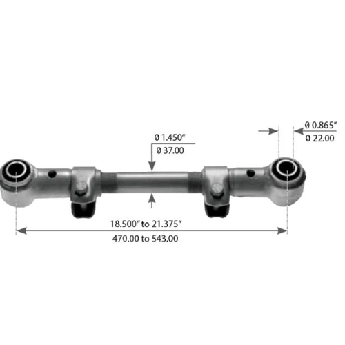 Reyco Adjustable Torque Rod 18.50" To 21.375" TR062