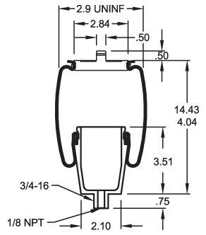 7045 Cab Air Bag ABSZ70-7045