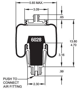 7093 Cab Air Bag ABSZ70-7093