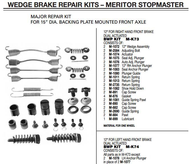 Major Repair Kit LH M-K74