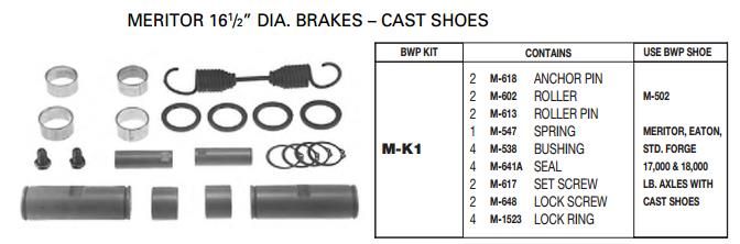 Brake Repair Kit M-K1