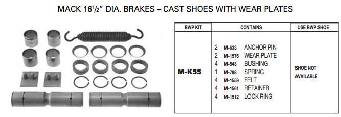 Brake Repair Kit M-K55