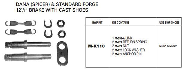 Brake Repair Kit M-K110