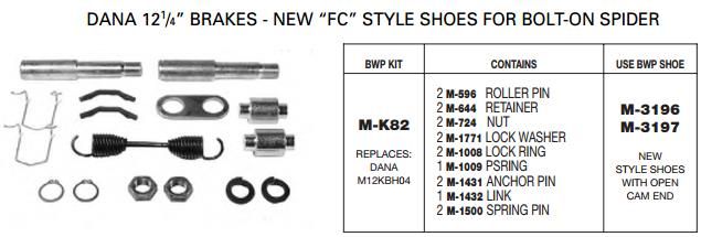 Brake Repair Kit M-K82