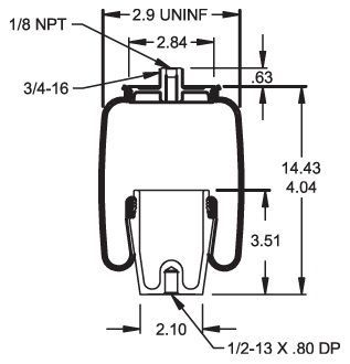 7014 Cab Air Bag ABSZ70-7014