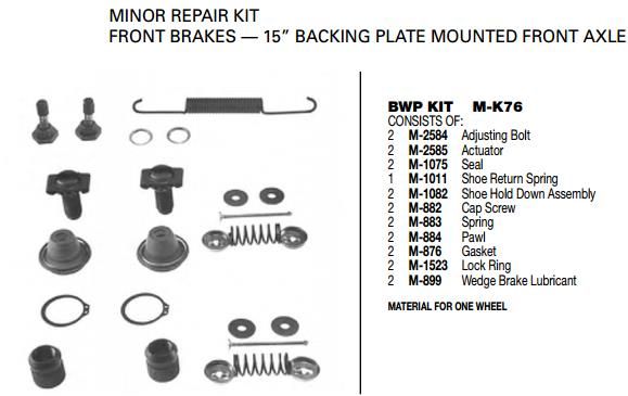 Minor Repair Kit M-K76 LESS M-1075 !!!