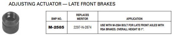 Adjusting Actuator E-3499 M-2585