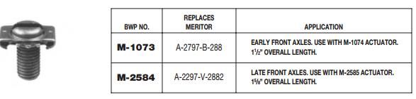 Late Front Adjusting Bolt M-2584