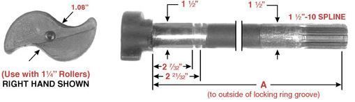 Camshaft E-9745 1-1/2-10 X 22" LH 123.102200.01