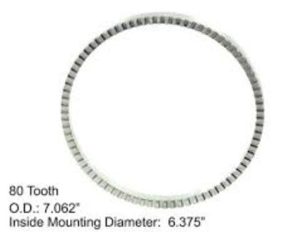 80 Tooth ABS Tone Ring 150.ABS1558