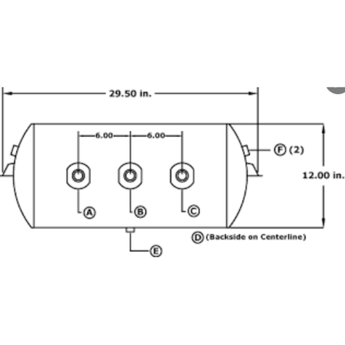Air Tank 9.5" X 22.5" HT9581 172.2001U