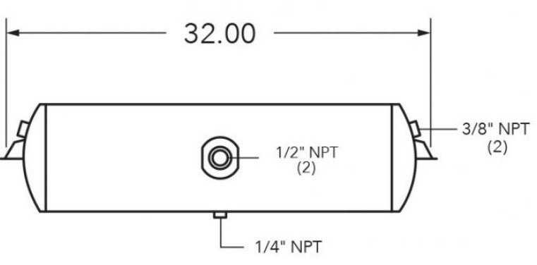 Air Tank 8" X 30.5" HT8060 172.2037