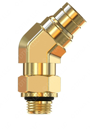 45 PLC Brass Male Elbow 1/4 Tube X M10 X 1.0 177.13B744M10