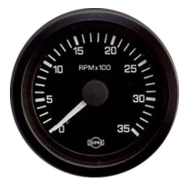 4 Inch Black Bezel Mechanical Tachometer 0-3500 178.1031