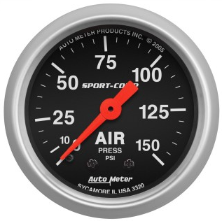 Air Pressure Gauge Chrome Bezel 0-150 PSI 178.1103