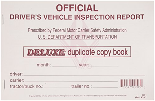 Driver Vehicle Inspection Book 1854