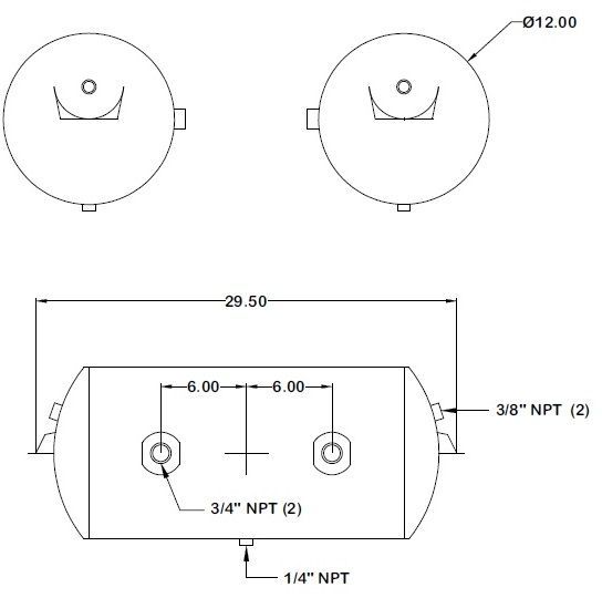 Air Tank 12" X 27" HT1217 172.2006