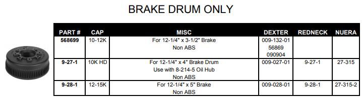 Brake Drum 568699 10-12K Alko 151.26001