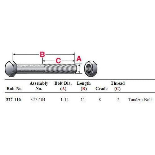 Tandem Bolt Assemblies (4) 327-104