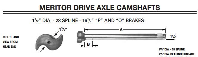 Camshaft 1-1/2-28 X 17.375" LH M-3119-L