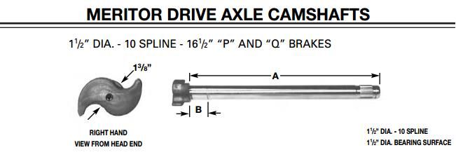 Camshaft E-2715A 1-1/2-10 X 12.063" LH M-2610-L