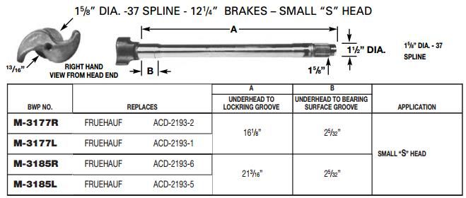 Camshaft E-4890 1-5/8-37 X 21.187" LH M-3185-L