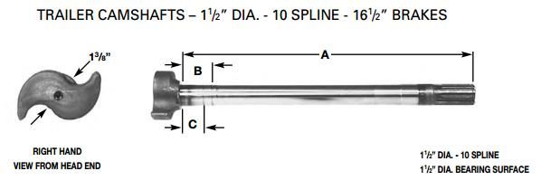 Camshaft E-2107 1-1/2-10 X 20.375" LH M-557-L