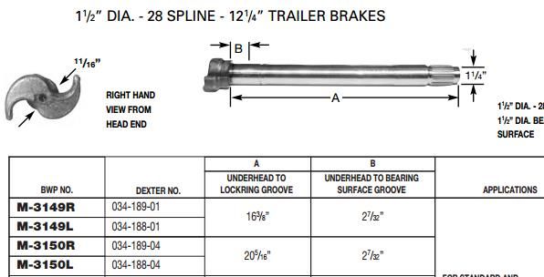 Camshaft E-10919 1-1/2-28 X 20.313" LH M-3150-L