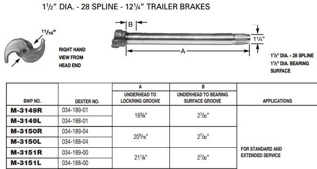 Camshaft E-10922 1-1/2-28 X 21.125" RH M-3151-R