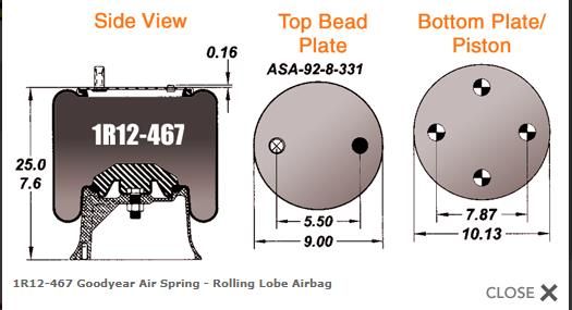 1R12-467 Air Bag AB1DK23L-A801