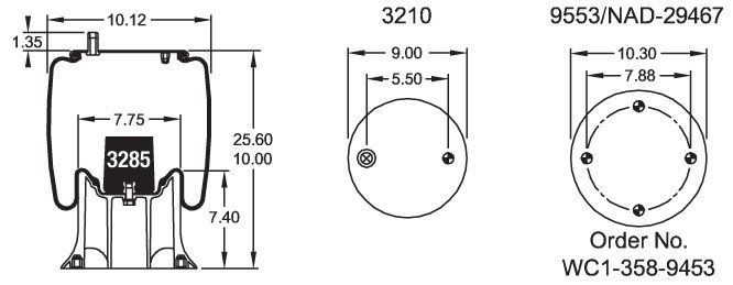 9t238 9238 Air Bag AB1DK23L-9238