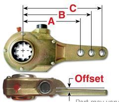 Manual Slack Adjuster 1-1/4-24 X 4.5" & 5.5" RH 5/8" Offset 05-256