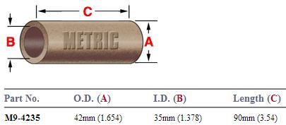 Bronze Metric Bushing M9-4235 MBB11