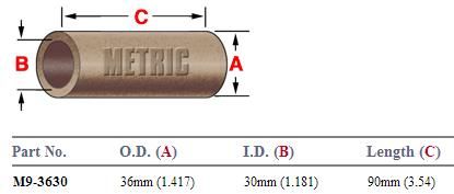 Bronze Metric Bushing M9-3630 MBB13