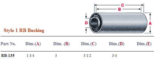 Rubber Bushing RB-135 NRB135