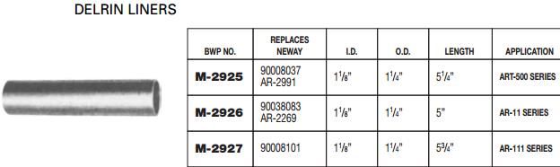 Delrin Liners E-2954 (4) NW10E