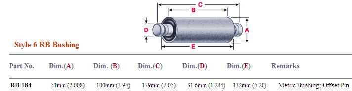 Rubber Bushing RB-184 NRB184