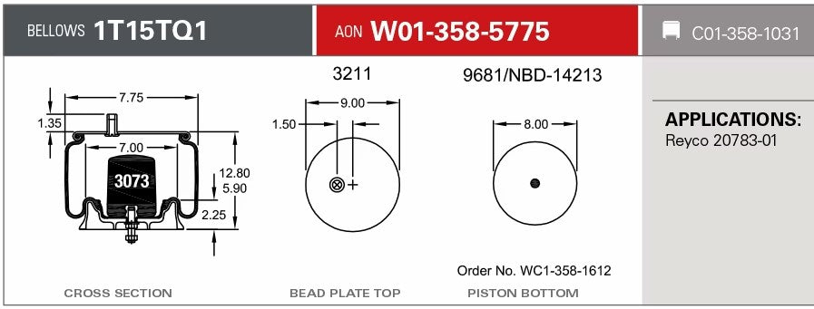 5775 Air Bag 352-5775 NON RETURNABLE