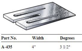 Aluminum Alignment Wedge 3-1/2 Degree A435