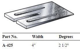 Aluminum Alignment Wedge 2-1/2 Degree A425