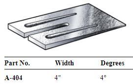 Aluminum Alignment Wedge 4 Degree A404