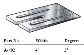 Aluminum Alignment Wedge 2 Degree A402