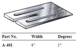 Aluminum Alignment Wedge 1 Degree A401