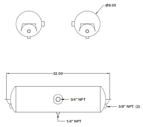 Air Tank 8" X 29" HT8000 172.2000