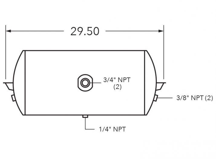 Air Tank 12" X 27" HT1205 172.2002A