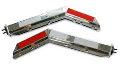 Cabtherlyn Mud Flap Hangers - 30 Inch Chrome Spring Loaded Brackets