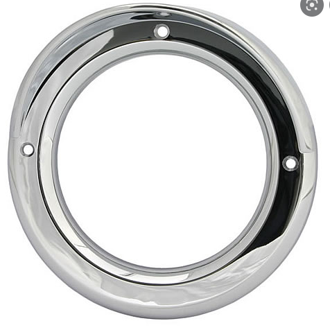 4" Lamp Chrome Bezel With Visor 562.BZ40VC